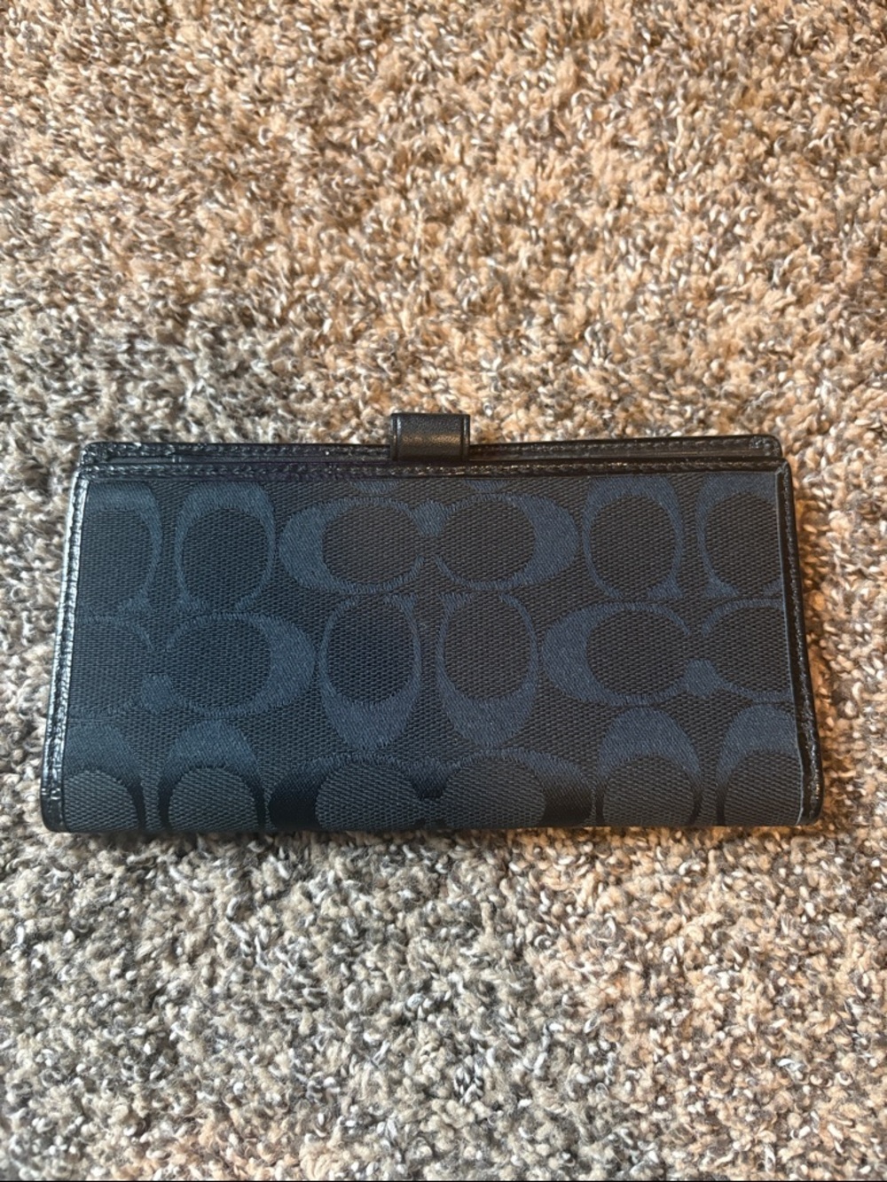 Coach Black Signature Continental Wallet